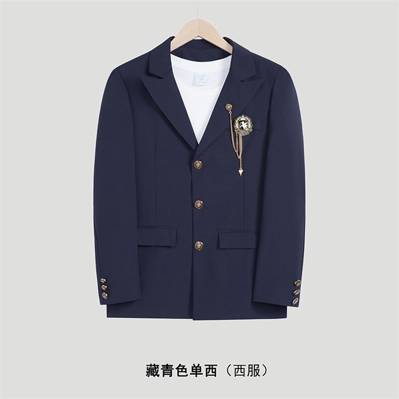 学院风DK西服套装宽松春秋季学生毕业照班服徽章JK制服TZ64P62,男装西服,星座1013-5