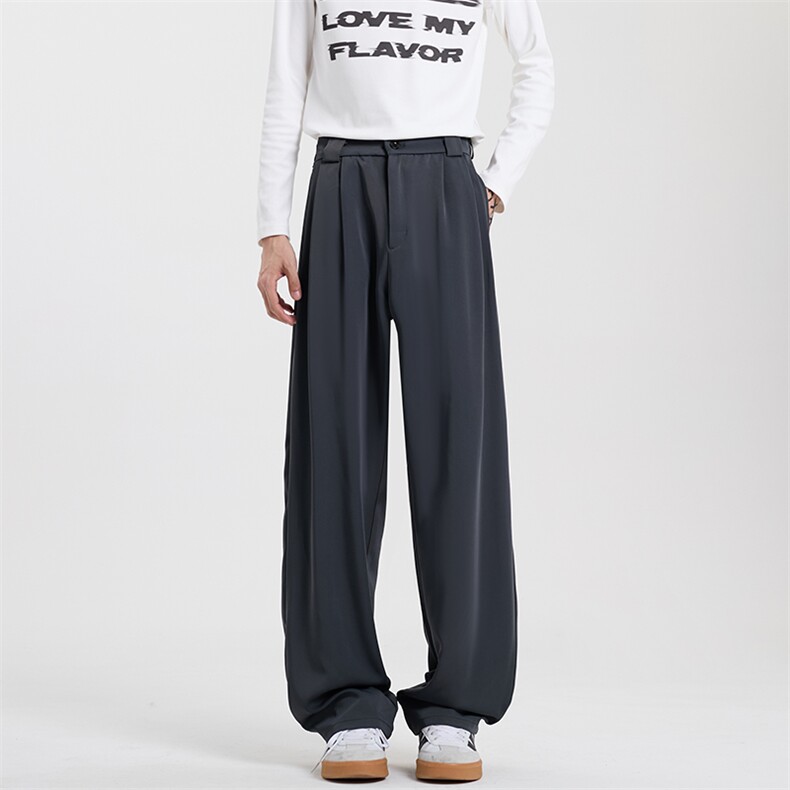 男休闲西裤男裤子宽松大码潮男垂感直筒裤K8554-P40【特价】，男装西裤，电商A007