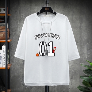 Q11205-P30 春夏季七分袖t恤男大码五分袖男短袖中袖 展架图片