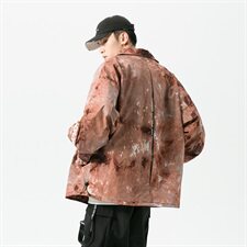 【】A003-HJ5118-P95新款满印绚丽时尚男士夹克无影墙，男装夹克，电商A003