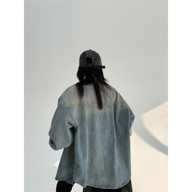牛仔外套2026秋季韩版宽松显瘦休闲百搭牛仔衬衫,男装衬衫,星座410-6（原星座1304-1）
