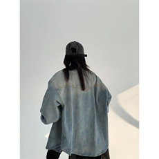 牛仔外套2026秋季韩版宽松显瘦休闲百搭牛仔衬衫，男装衬衫，星座410-6（原星座1304-1）