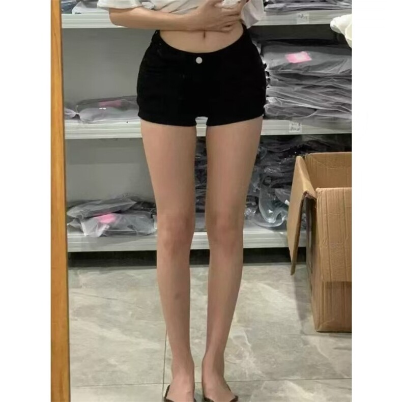 黑色低腰牛仔短裤女夏季新款辣妹修身显瘦a字热裤欧美超短包臀裤,男装牛仔裤,星座1210-1