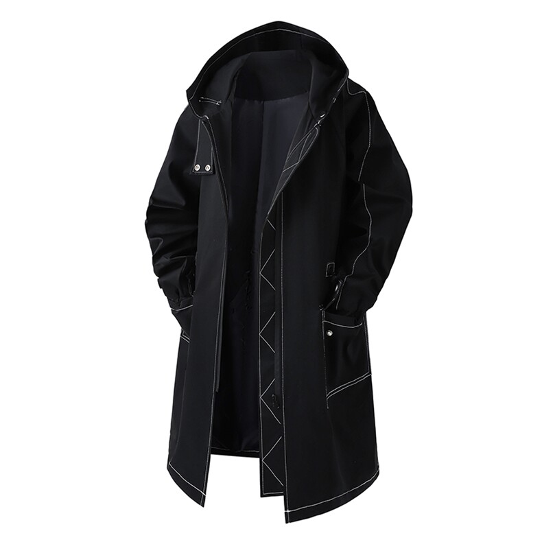 大货风衣男中长款大衣加绒加厚棉衣F262薄P115加绒P135款3DC，男装风衣，星座401