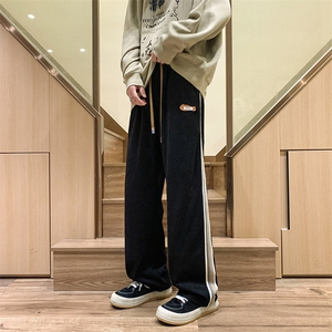K3195-P48加绒55秋冬加厚美式潮牌灯芯绒织带垂坠感拖地休闲男裤图片
