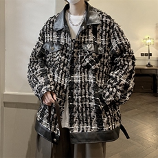 ！抖音直播小香风拼接夹克衫外套CP27-P100，男装夹克，电商B371