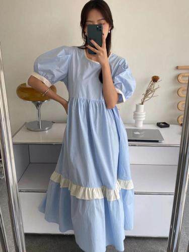 现货 夏季新款 法式气质简约 连衣裙,女装连衣裙,青菜萝卜