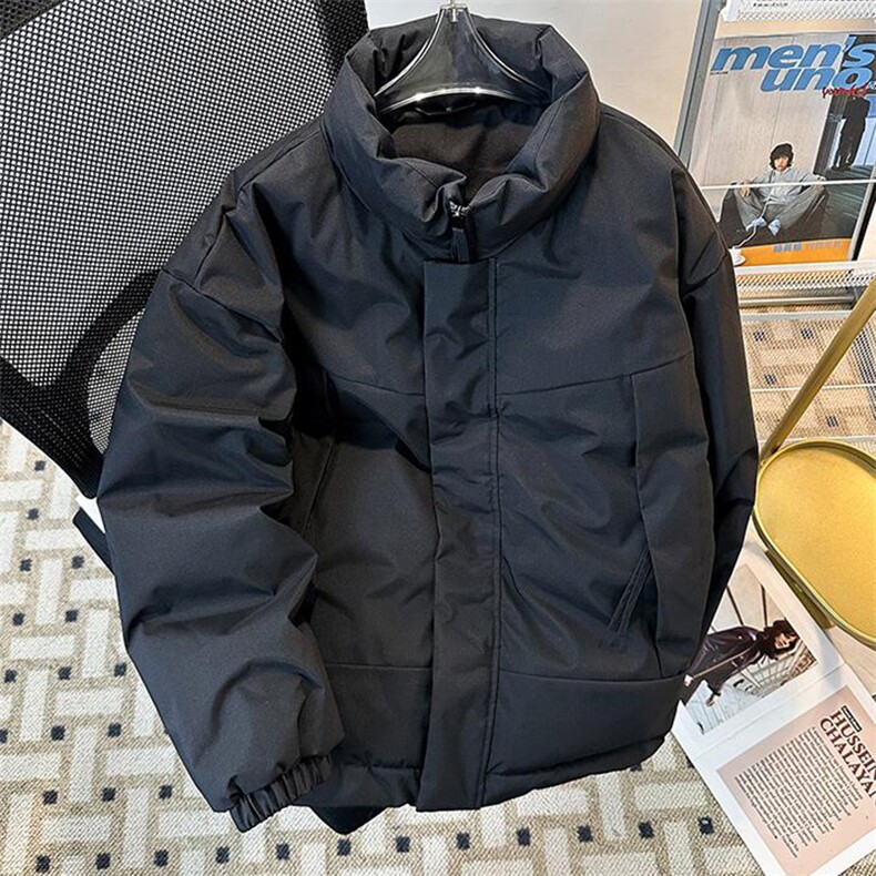 现货美式高街休闲夹克冬季立领纯色三防户外工装加厚棉服外套,男装夹克,电商A486