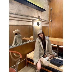 网图 条纹连帽拉链外套男2025新款设计感宽松美式开衫卫衣 特P68图片