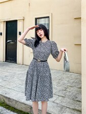 特殊面料连衣裙，女装连衣裙，米壹(1F)