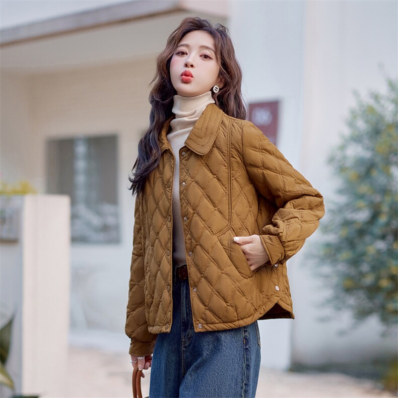 气质小香风外套女2025冬季新款轻薄保暖不压身显瘦短款羽绒服,女装羽绒服,梦懿尔