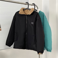 美式高街pu皮棉服男冬季痞帅宽松面包服外套潮牌设计感棉衣，男装棉衣，星座716-2