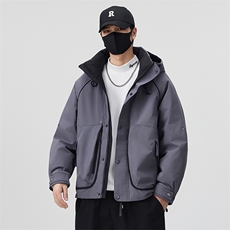 口罩风新标90白鸭绒2025连帽潮流保暖羽绒服男YR6070-P235，男装羽绒服，电商D240-242