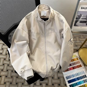 高街工装飞行员夹克男款拉链设计感运动棒球服外套上衣W6345-P64图片