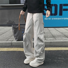港风秋款男女工装裤褶皱宽松冲锋休闲长裤h067P45，男装工装外套，星座1013-1