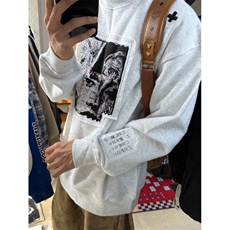 1092#纯棉华棉-圆领卫衣-刺绣-原版贴布做法，男装卫衣，星座506A
