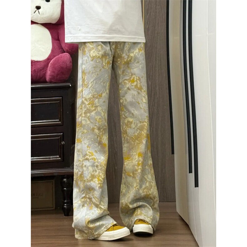 NZT41LL-特P43cleanfit美式复古提花牛仔裤男高街直筒裤,男装牛仔裤,星座1007（原301D）