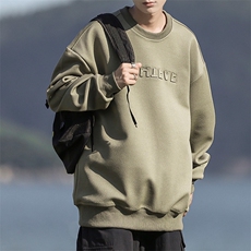 新款大斜纹卫衣钢印落肩宽松CITYBOY风VE2011-P42，男装卫衣，星座717