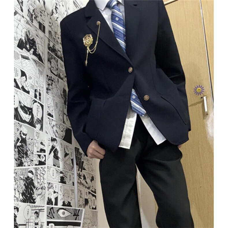 日系学院两粒扣DK制服套装徽章西装外套XL16,男装西服,星座1116A（原606A-3）