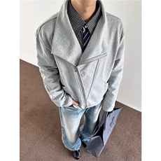 结构设计简约高领开衫卫衣D328-CP8803-P78，男装卫衣，电商D328