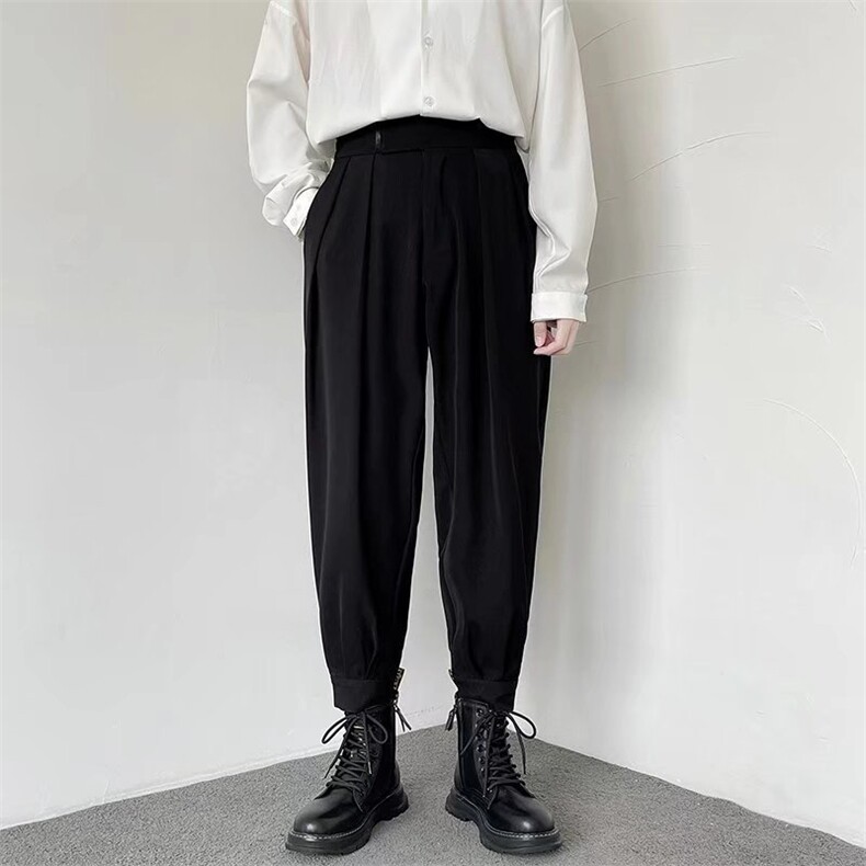 男青春流行直筒运动裤潮休闲裤魔术贴西裤K1993P36,男装休闲裤,星座1116-2
