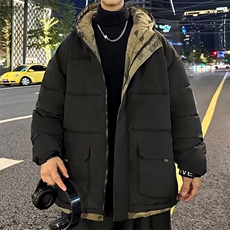 男秋外套年新款潮流羽绒棉服高领加厚潮牌工装棉袄棉衣TT9938P80，男装棉衣，星座1013-5