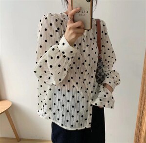 【素妮】新款波点开衫图片