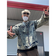 cleanfit牛仔外套男高级感痞帅美式复古水洗潮牌夹克J8200-p78，男装夹克，星座1008