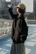 学院风长袖牛仔衬衫男女同款复古港风简约时尚休闲上衣HY697TP55，男装衬衫，电商A102B