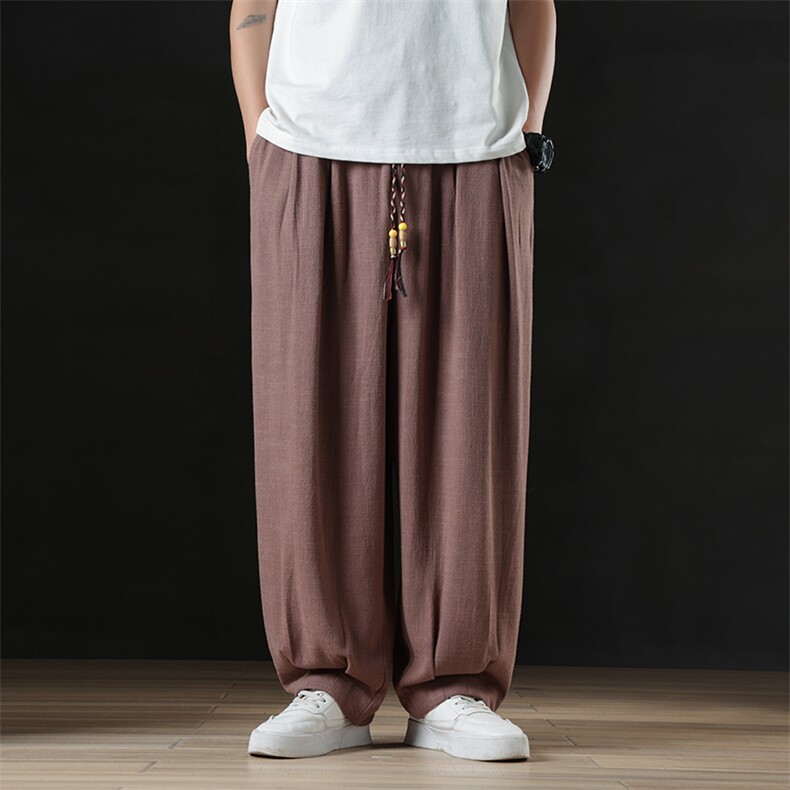 帅气时尚休闲裤男士2025春夏宽松直筒风阔腿裤潮流2406-特P68，男装休闲裤，电商A008