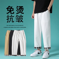 百搭春款2022运动风潮流百搭抗皱休闲九分卫裤K615-特批：35，男装休闲裤，星座718-1