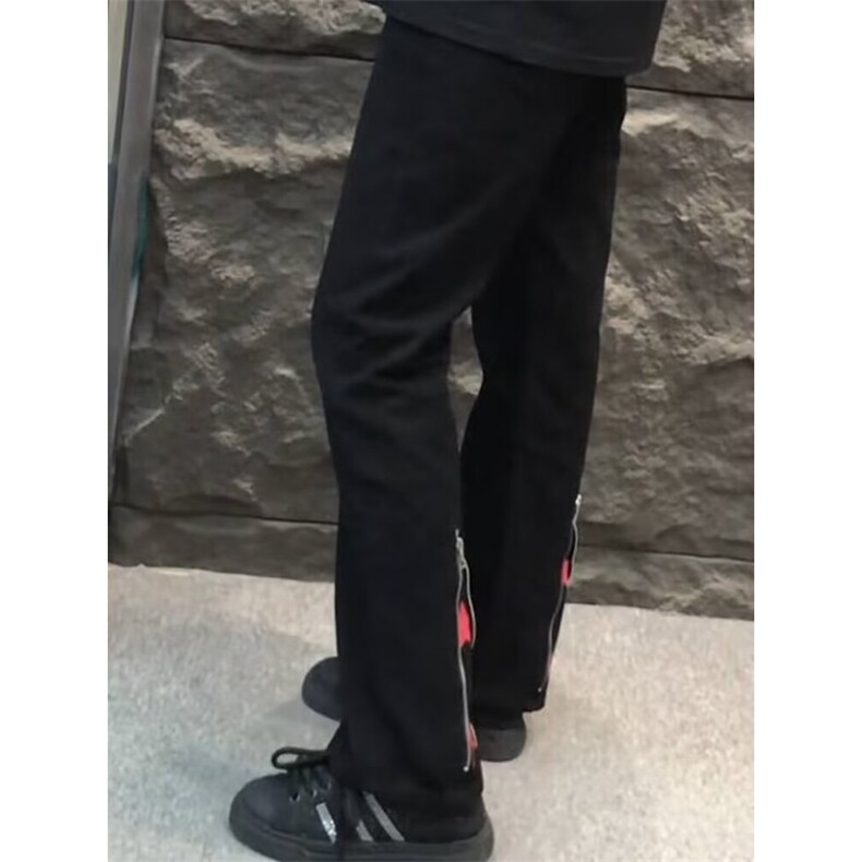 星星牛仔裤男秋冬美式复古痞帅高级感裤子直筒修身Z744P40,男装牛仔裤,星座1112-1