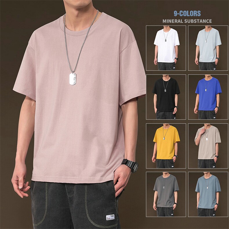 2021新款夏季短袖t恤男潮牌ins服韩版潮流纯棉半袖体桖DS750TP15,男装T恤,电商A102