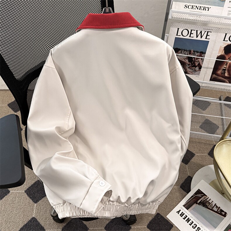 港风秋款男夹克衫灯芯绒领刺绣宽松休闲外套JAK009P70,男装夹克,星座1013-1