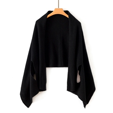 羊绒围巾女2024新款冬季纯色保暖针织时尚披肩外搭，披肩，暖习羊绒