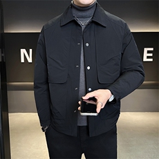 标50绒店主风新款男士翻领轻薄羽绒服短款外套B338-8573-P165，男装羽绒服，电商B338