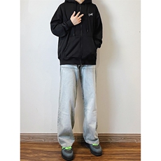 B221美式ins高街暗黑重工艺宽松直筒牛仔裤LK23125-P65控88，男装牛仔裤，电商B221