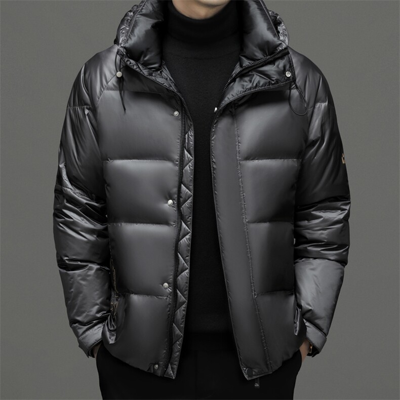 2023新款冬季中年男士商务休闲鹅绒外套厚款保暖男装连帽羽绒服,男装羽绒服,电商B212（原钱塘6029）