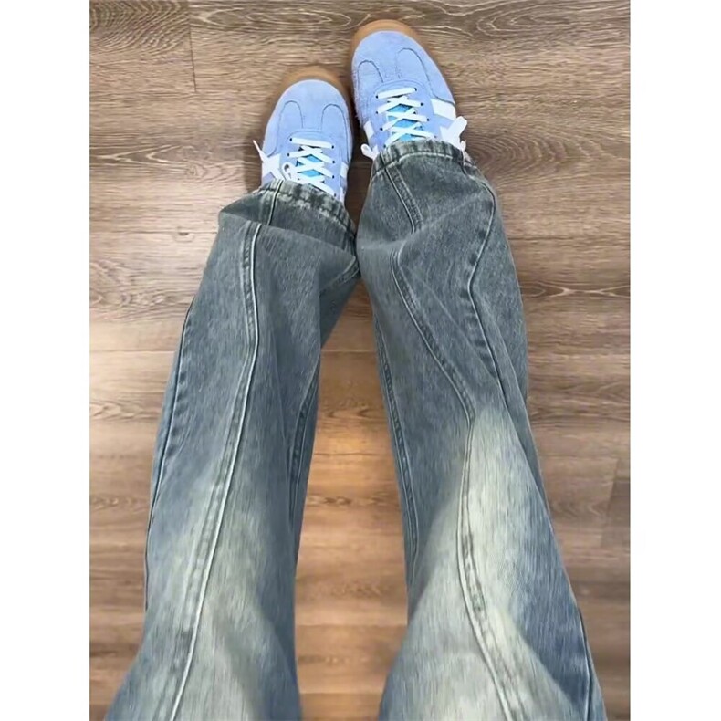 牛仔裤男款美式高街vibe裤子潮工装复古修身直筒牛仔裤网图NTG53,男装牛仔裤,星座302B