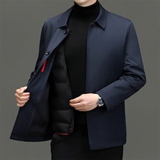 BN23789钱塘2020-2商务休闲冬季厚款中年男士90鹅绒羽绒服P235，男装羽绒服，钱塘207-2