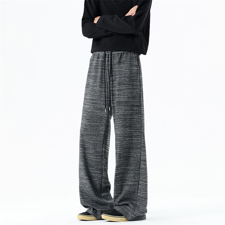 春装新款美式直筒阔腿裤卫裤中性风宽松休闲长裤运动裤K10281-P45，男装休闲裤，电商A099