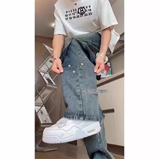 1506/Q11000/P50美式阔腿宽松潮男高级感裤子直筒修身微喇叭裤，男装休闲裤，星座1506