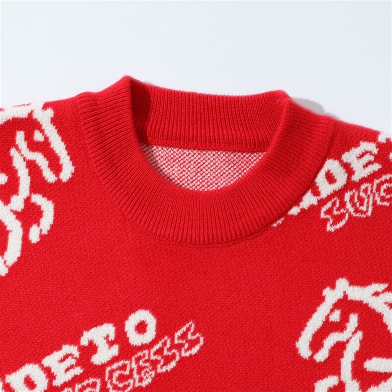 1506-1/MMY21231/P79红色毛衣男款加厚保暖本命年冬季线衣服卡通,男装针织衫/毛衣,星座1506-1