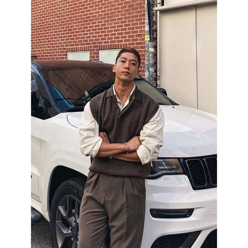 流行潮流日系慵懒ins时尚原宿文艺新款气质简约百搭马甲毛衣,男装背心/马甲,星座506A