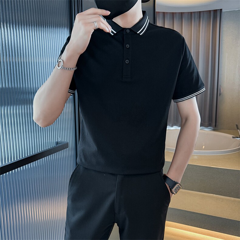 补货2025夏季短袖T恤翻领经典款时尚Polo衫T063-特P45,男装T恤,电商D342