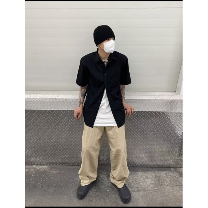 新款男士短袖衬衫cityboy纯色半袖休闲宽松青少年衬衣潮7004P45,男装衬衫,星座710