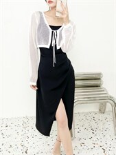 早秋2件套连衣裙！防晒俩不误！，女装连衣裙，依挺好