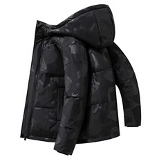 新标冬装情侣款连帽羽绒服男士白鸭绒外套百搭时尚潮加厚P155，男装羽绒服，星座1210A