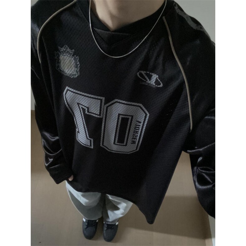 【有货】网眼冰球服长袖t恤男美式复古内搭打底衫TP05LL-特P48,男装T恤,星座1007（原301D）