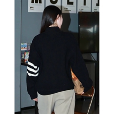 重磅秋冬北极绒开衫毛衣美式复古休闲慵懒风男女立领针织衫外套，男装针织衫/毛衣，电商A486-1